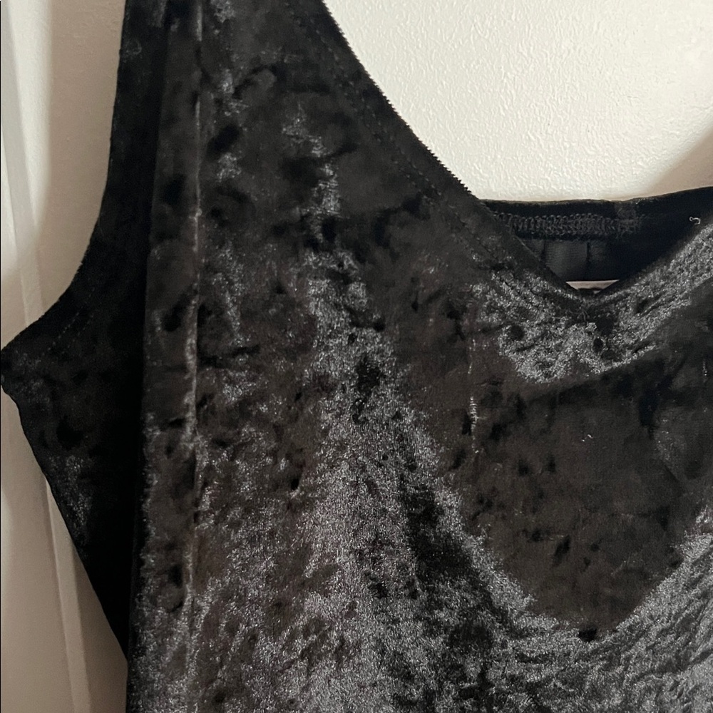 Hollister | Black Velvet Mini Dress Y2K - Picture 3 of 3
